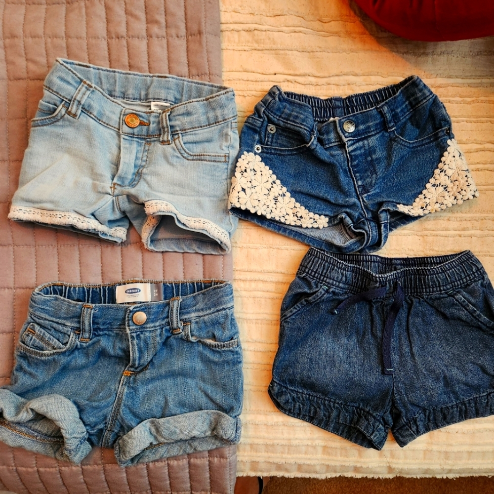 Toddler girls denim summer shorts 2t